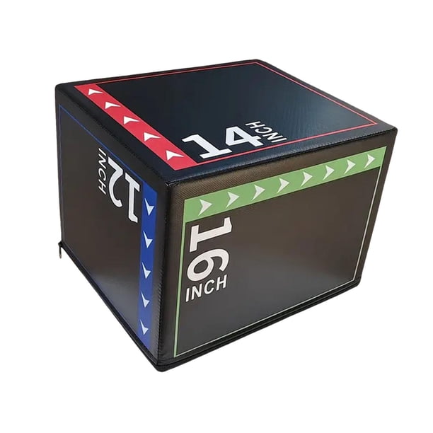 Cajón de salto pliométrico 3 en 1, equipo de ejercicio de salto, versátil, de alta densidad, para entrenamiento de fuerza y agilidad en gimnasios y Estilo D