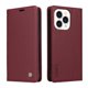 thumbnail image 1 of Funda Billetera de Cuero para iPhone 14 Pro con Tarjetero y Soporte - Tapa Magnética Rojo, 1 of 6