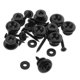 thumbnail image 1 of BOTONES DE CORREA DE GUITARRA CON TORNILLOS INOXIDABLES Y ARANDELAS DE GOMA Negro, 1 of 5