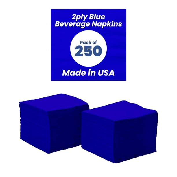 Servilletas para bebidas Perfectware PW-250, 2 capas, color azul marino (250 unidades)