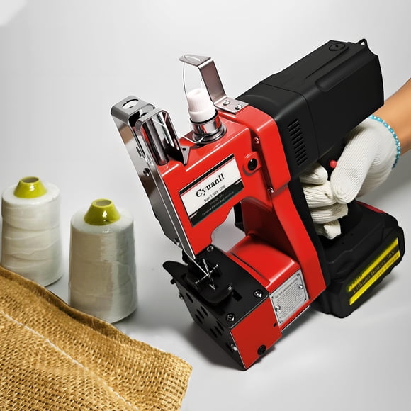 Máquina de Coser Bolsas Cuanll Portátil Batería Portátil Portátil Roja