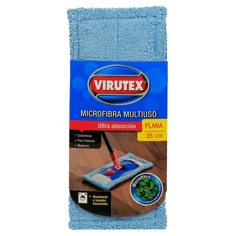 Virutex - Mopa Plana Set Microfibra Ultra Absorbente 35 Cm