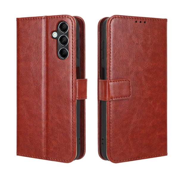 Funda tipo libro para Samsung Galaxy M34 5G, cartera todo‑en‑uno, funda multifuncional con tarjetero y correa de muñeca desmontable