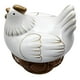 thumbnail image 5 of Gallina Decorativa Porta Huevos Cesta De Huevos Blanca, 5 of 7