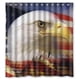 thumbnail image 1 of Cortina de ducha con bandera estadounidense de águila, juego de cortina de baño con ganchos, tamaño 60 x 72 pulgadas, 1 of 3