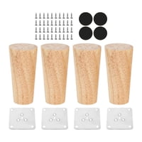 Magideal - 4 Patas De Gabinete, Patas De Muebles De Madera, Extensiones Portátiles Compactas Antideslizantes, Patas De Mesa, Patas De Gabinete Para Silla, Sofá, Altura 10Cm