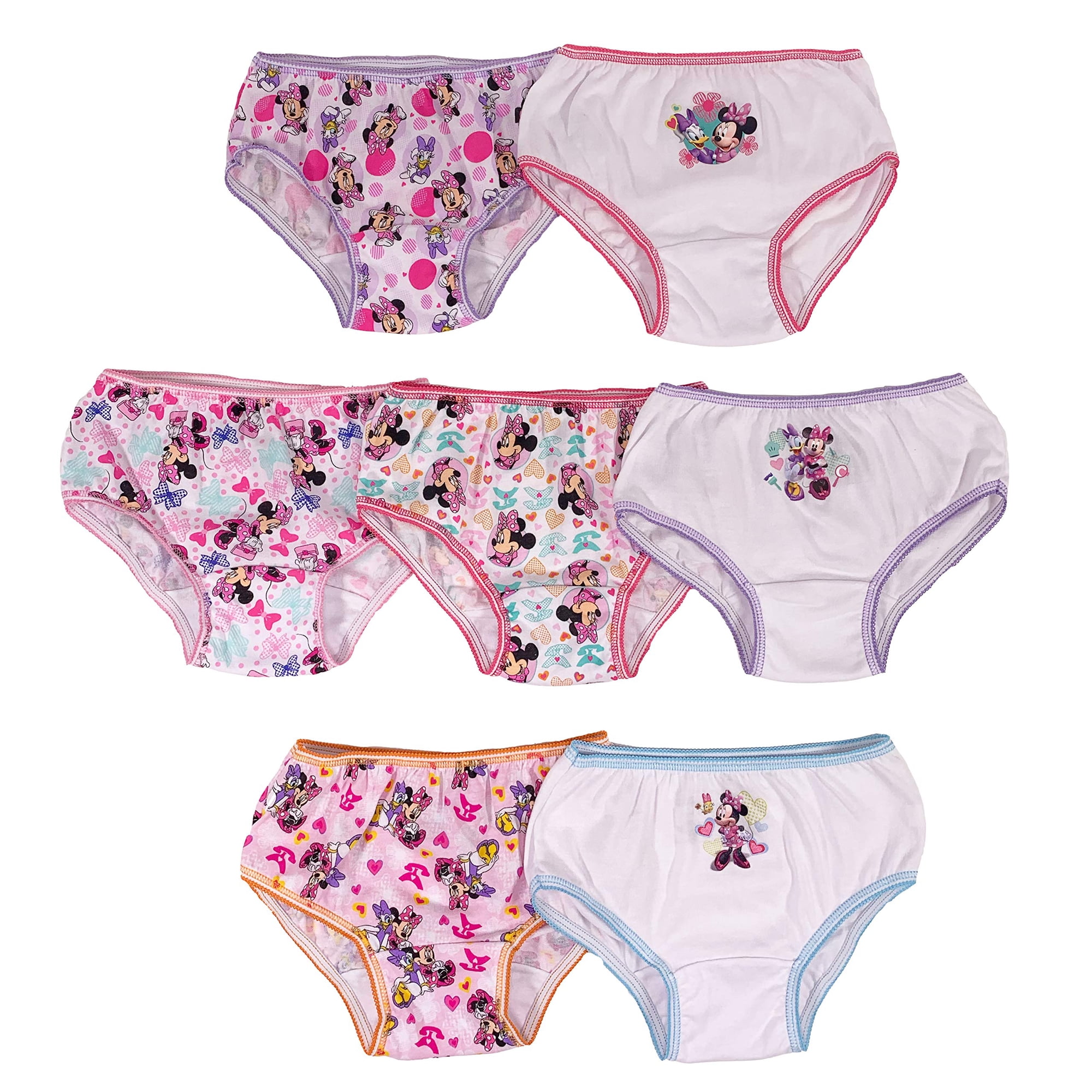Ropa Interior Para Niñas Disney Minnie Mouse Paquete De 7 De Algodón
