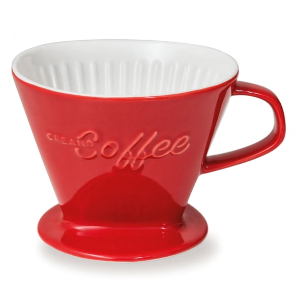 Goteador De Café Xxl De Porcelana Roja