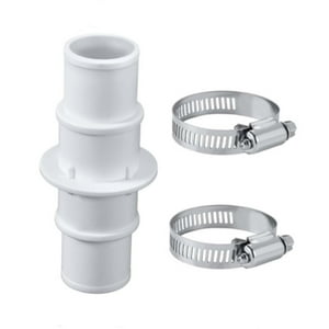 Genérico - Adaptador De Acoplamiento De Conector De Manguera De Piscina, Piezas De Adaptador Portátiles De 1-1/4 ""O 1-1/2"" Con 2 Abrazaderas De Manguera