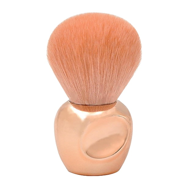 Brocha de maquillaje para colorete, Gel de pintura para uñas, limpieza de polvo, brochas pequeñas y suaves para polvos sueltos para maquillaje facial, , Rosa claro