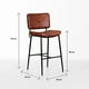 thumbnail image 4 of Taburete Alto Bronx Café Vintage con Patas Metálicas Negras, 4 of 7