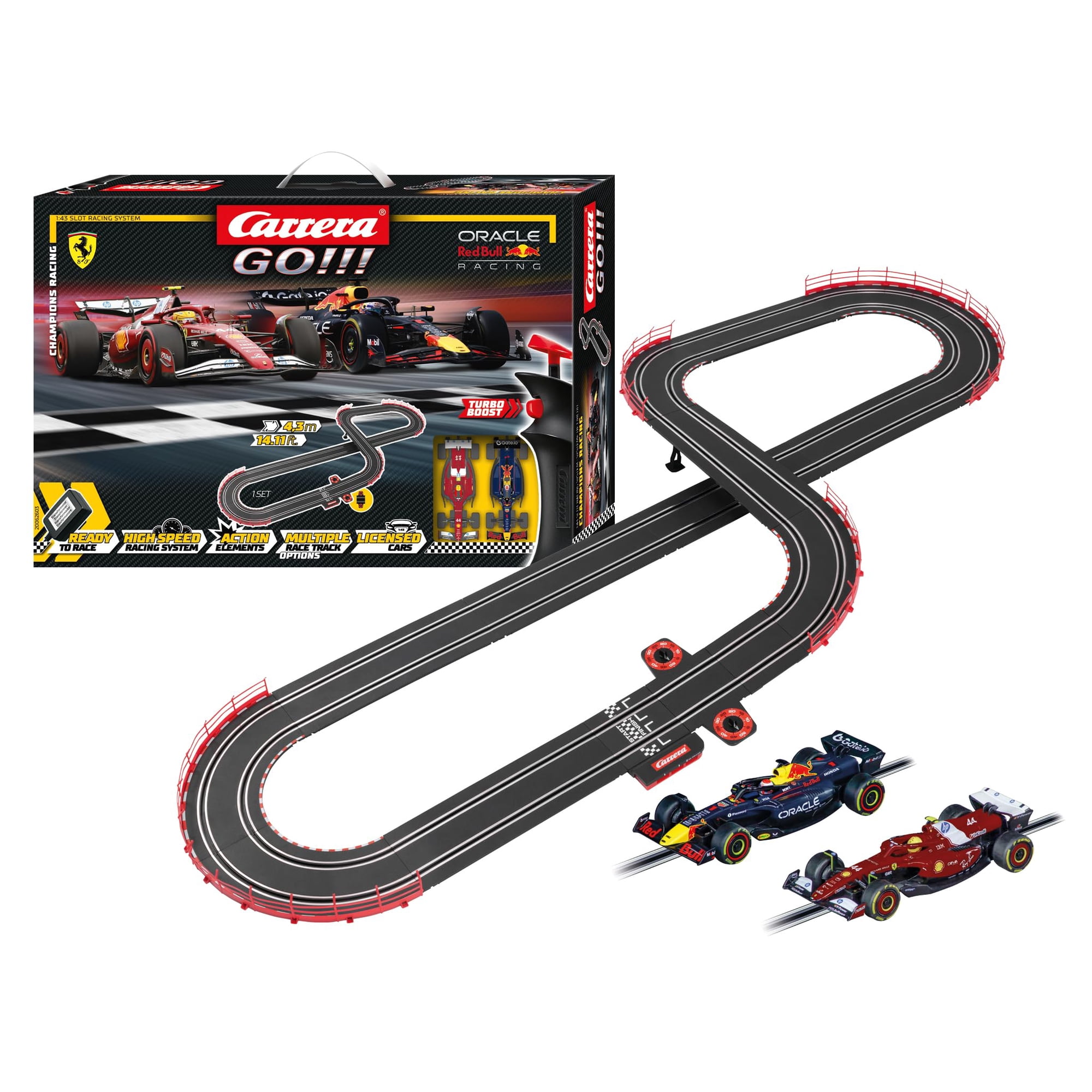 Set De Pista De Carreras De Juguete Para Tragaperras Carrera Go Champion's Racing