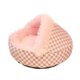 thumbnail image 3 of Cama De Felpa Con Capucha Para Gatos, Cómoda Cama Para Gatitos, Suministros Para Mascotas, Cachorros, Color Rosa, 3 of 5