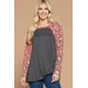 thumbnail image 1 of Top Casual de Felpa Francesa con Giro Lateral y Mangas Largas con Estampado Animal, 1 of 5