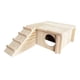thumbnail image 1 of Casa de madera para hámster con escalera y ventana, accesorios para esconder, accesorios para jaula, cabaña de madera para ratas, hámsteres enanos, ra, 1 of 5
