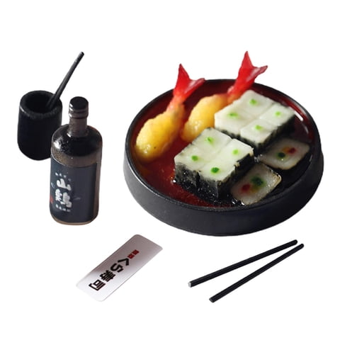 Magideal - Juguete De Comida Para Casa De 1:12, Comida De Sushi Japonesa, Mini Accesorios De De Comida Para Niños Mayores De 3 , Rojo