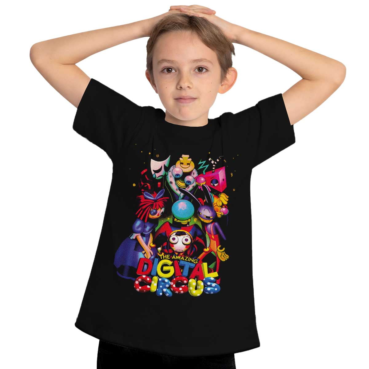 Bagustore - Polera Estampada Niño Digital Circus Personajes 2