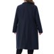 thumbnail image 3 of Abrigo de invierno largo con bolsillos para mujer de talla grande Agnes Orinda, clásico con cuello alto, manga larga, abertura trasera, 4X azul oscuro, 3 of 6