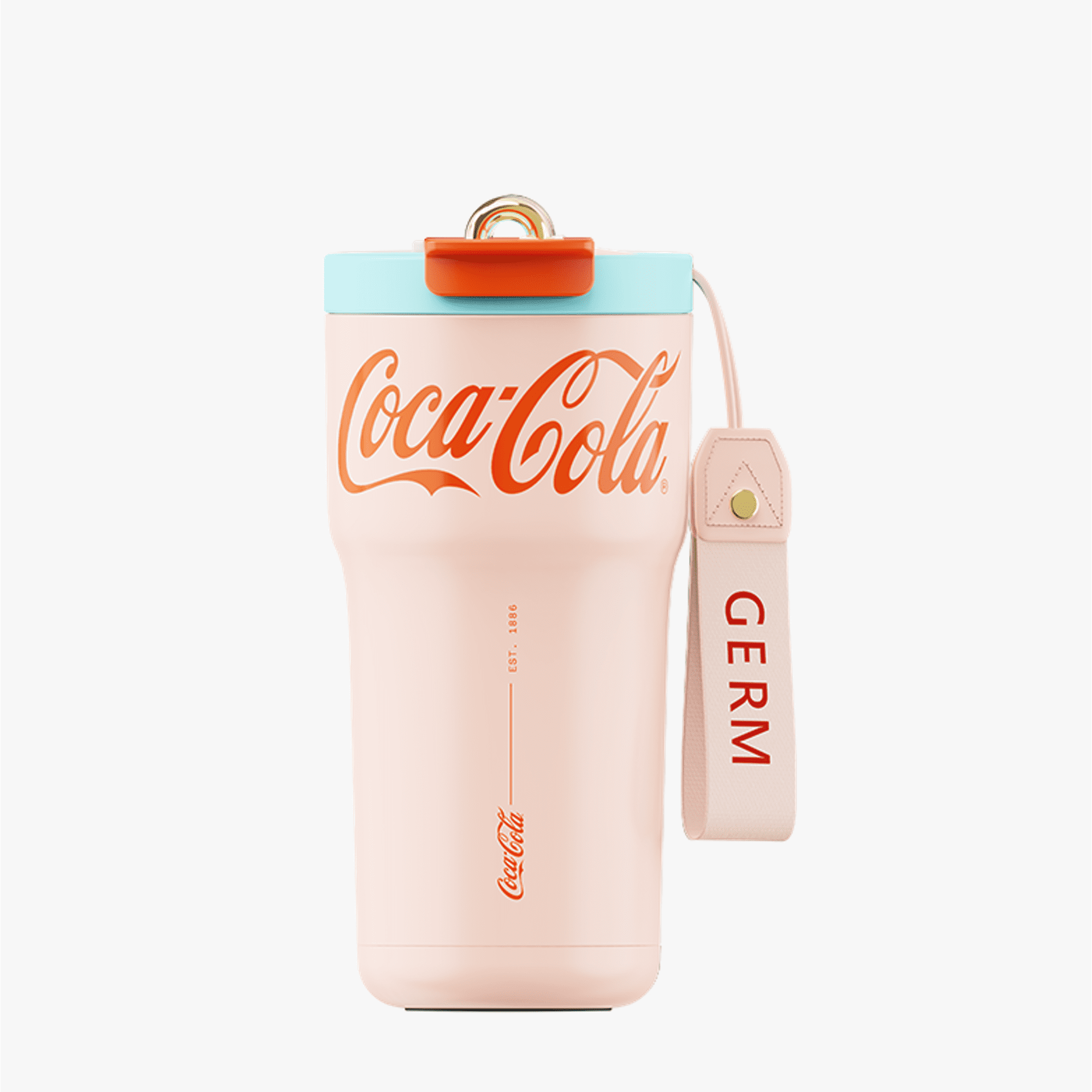 Coca Cola Germ Termo Clásico Oficial 700ml Frío O Caliente Vaso Térmico Naranja