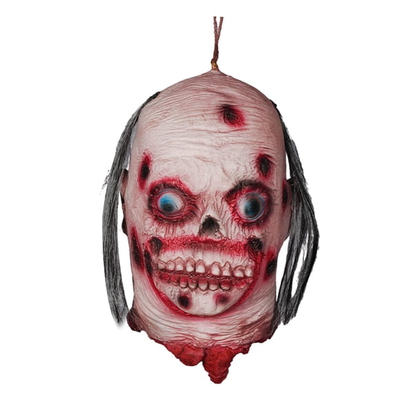 Cabeza De Cadáver Cortada Ensangrentada De Tamaño Real, Accesorio De Halloween Aterrador Para Casas Embrujadas