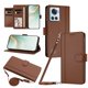 thumbnail image 1 of Funda Billetera Delgada para OnePlus 10R, Cuero Sintético, Marrón, 1 of 6