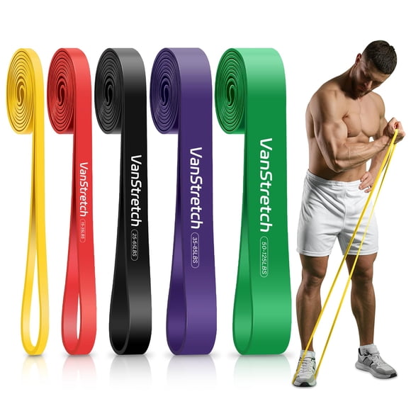 Set de bandas de resistencia elásticas para entrenamiento VanStretch de 5 niveles