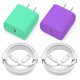 thumbnail image 1 of Cargador QUZUDN 20W USB‑C (2 unidades) + cable USB‑C a Lightning, 1 of 7
