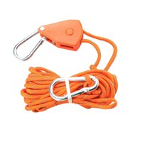 Magideal - Colgador De Cuerda De Trinquete Para Acampar, Cuerda De Cordón, Cuerda Ligera A Prueba De Viento Para Tienda De Campaña, Con Mosquetón De Bloqueo Para 5M Naranja