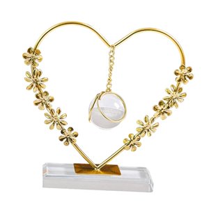 Magideal - Figura De Bola De Cristal Con Forma De Corona, Estatua Moderna, Artesanía Artística, Escultura Decorativa, Adorno De Mesa Para Entrada, Escritorio, De Corazón