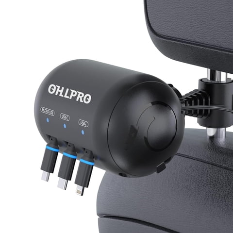 Estación De Carga Para Coche Ohlpro Multi Car Retráctil 3 En 1