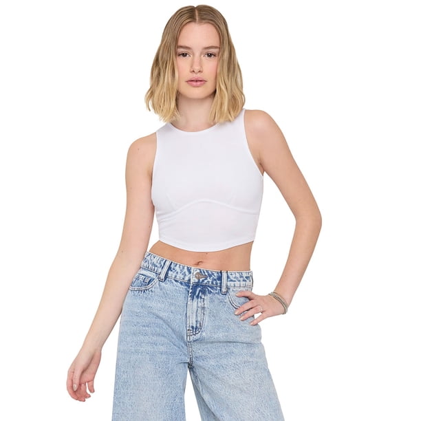Peto Mujer Halter Corset Blanco Corona