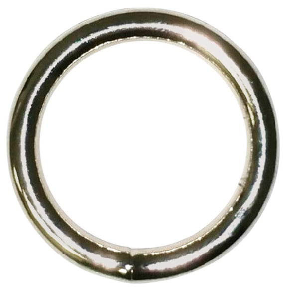 Ring Baron, grande, de acero plateado niquelado, 3,2 cm de diámetro