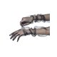 thumbnail image 4 of Guantes largos de ópera de tul para mujer, guantes transparentes de malla de dedo completo para boda de noche, 1 par, negro L, 4 of 6