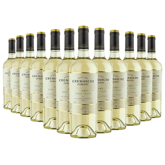 Pack x12 Vino Pinot Grigio Reserva 13,5% 750ml
