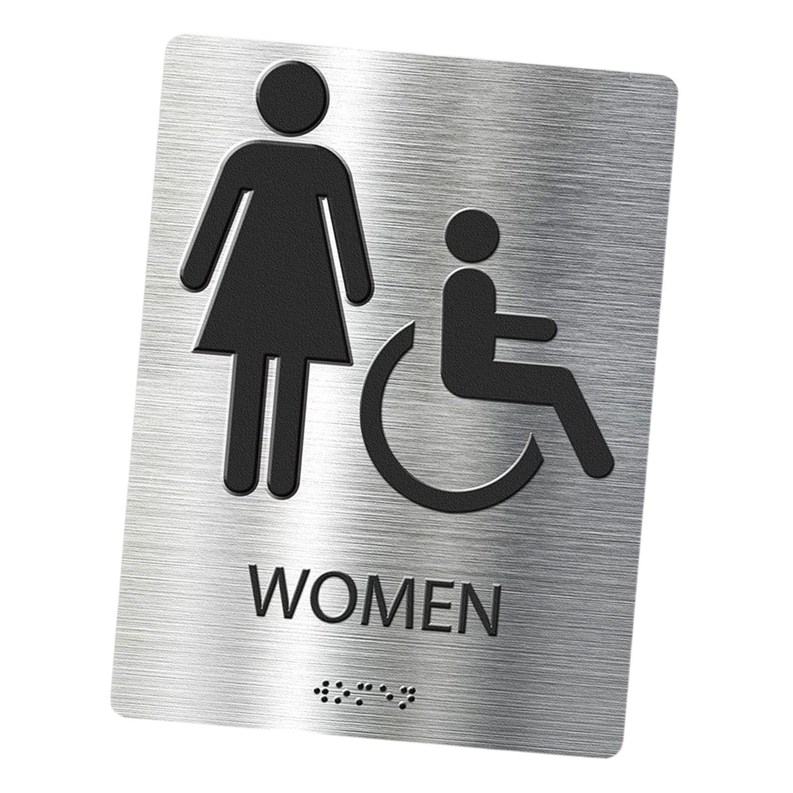 Bothyi - Placa De Letrero De Baño, Letrero De Baño Moderno Para Hombres Y Mujeres, Estilo De Baño De Negocios B