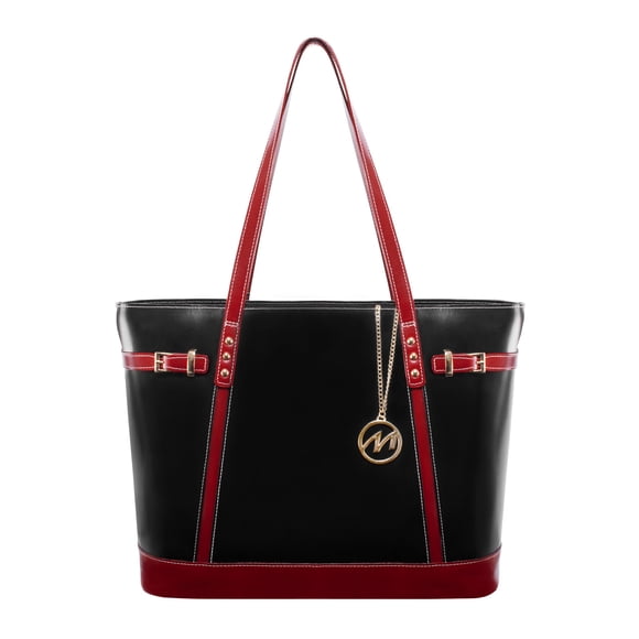 Bolso McKlein SERAFINA de piel de vacuno de primera calidad, color negro