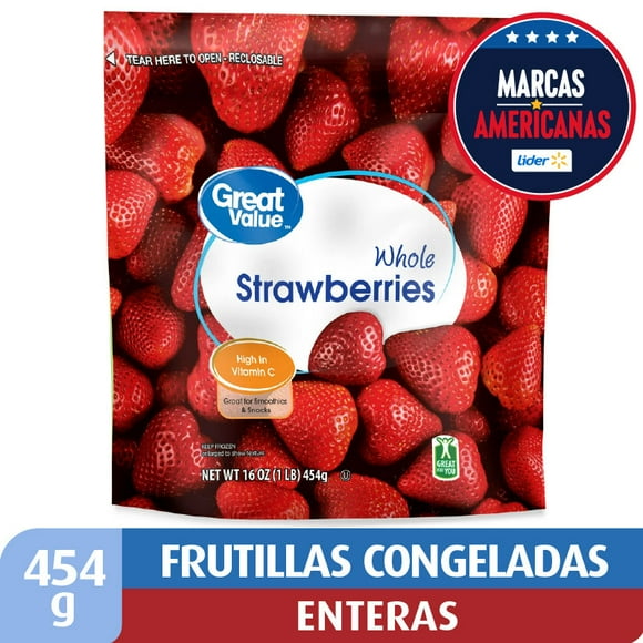 Frutillas Congeladas Enteras, 454 g