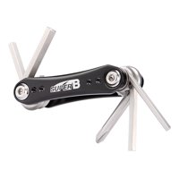 Herramienta Bicicleta Plegable Super B 7 En 1 Gris Portatil