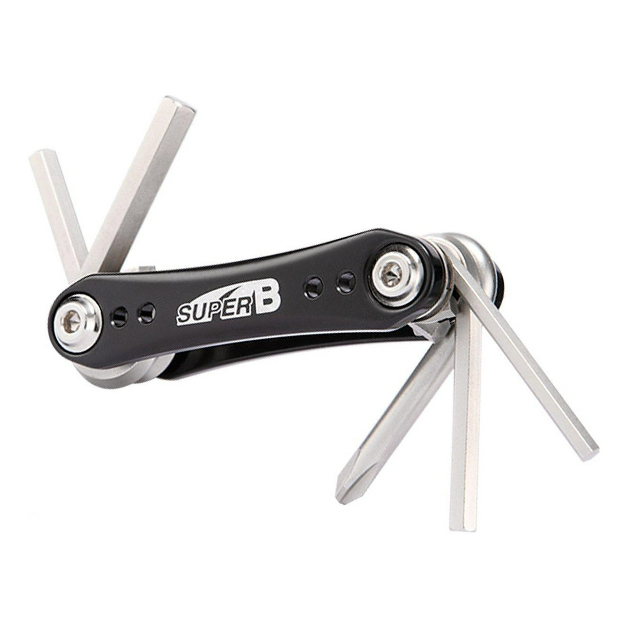 Herramienta Bicicleta Plegable Super B 7 En 1 Gris Portatil