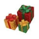 thumbnail image 2 of 3x Cajas De Regalo Iluminadas Navideñas Decorativas Para Chimenea De Patio Árbol De Navidad Estrella, 2 of 3