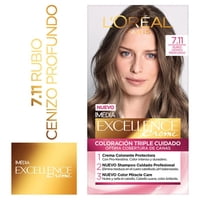 Coloración Cabello Excellence Creme 7.11 / Rubio Ceniza Profundo