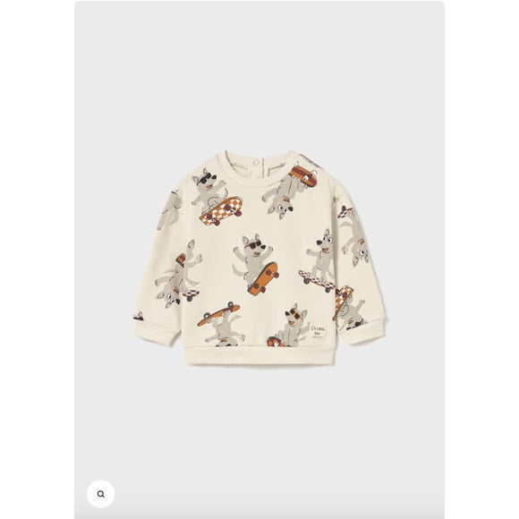 Pullover estampado blanco 12 Meses