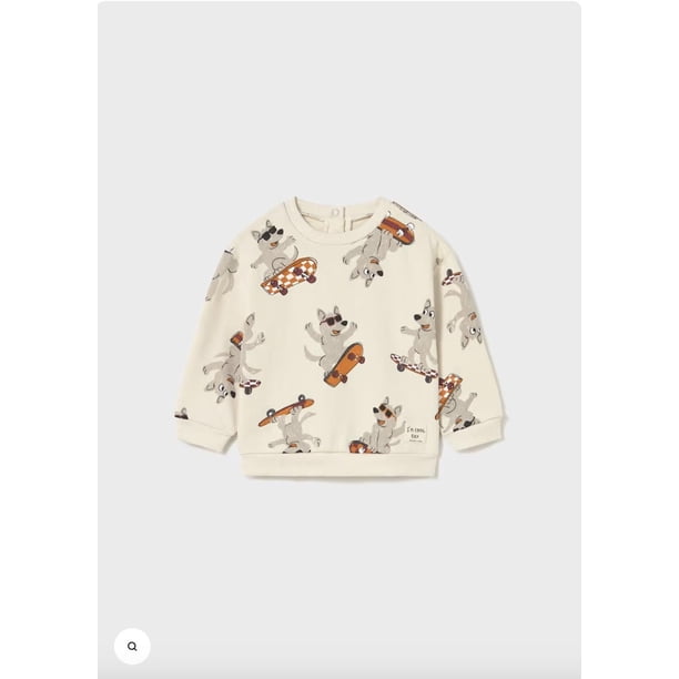Pullover estampado blanco 3 años