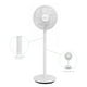 thumbnail image 2 of Ventilador Pedestal Blanco 14" 7 aspas Ozu, 2 of 5