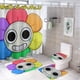 thumbnail image 1 of Mundo de Dandys-theme 4-Piece Shower Curtain Set with Rugs, Waterproof Bathroom Decor Set Includes Bath Mat, U-Shaped Rug, Toilet Lid Cover and Curtain with Hooks, 1 of 6