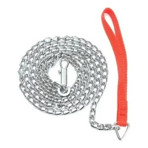 Defensor - Correa Metálica Para Paseo De Acero, Perros Mascotas 120Cm Color Rojo