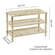 thumbnail image 2 of Zapatero organizador de madera con 3 niveles, 2 of 3