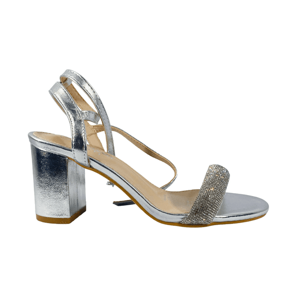 SANDALIAS DE FIESTA HUALUNAOTE PLATEADO MUJER | T2172 - Talla 39
