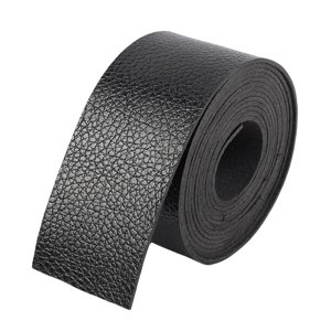 Magideal - Tiras De Correa De Material Cuero De Imitación Arte Diy 2M De 1 ""Ancho Artesanía Cinturón Banda Para Monedero Reloj Ropa , Negro