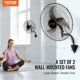 thumbnail image 2 of Ventilador de Pared VEVOR 20" Paquete de 2 Oscilante con 3 Velocidades, 2 of 9